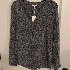 Joie Silk Printed V-Neck Blouse